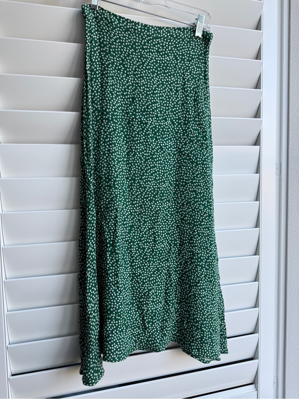Reformation Women's Green Floral Midi Skirt
